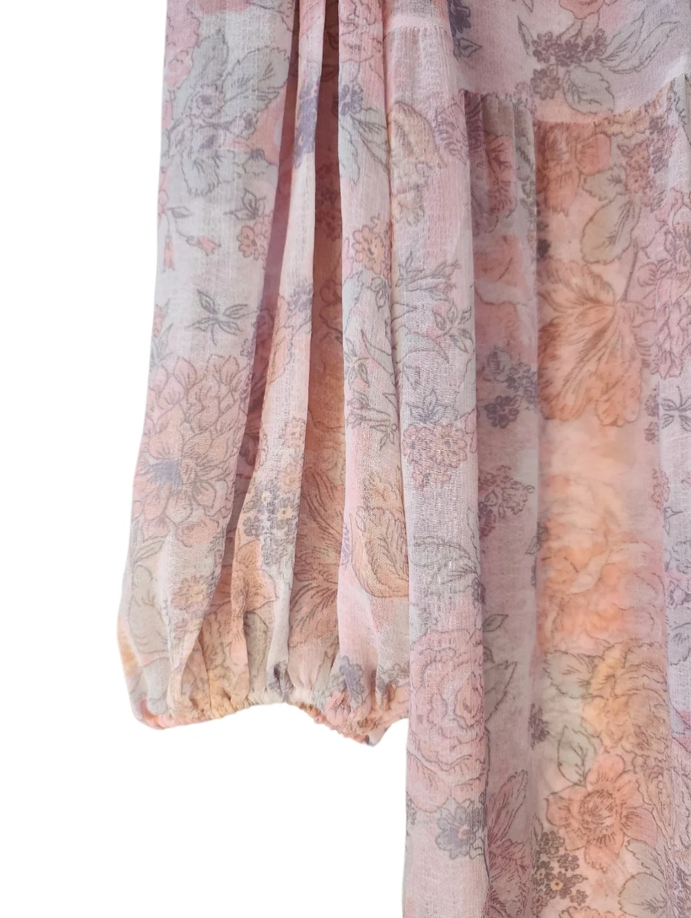 ​Free People Intimately Celia Floral Sheer Lace Trim Maxi Duster M/L